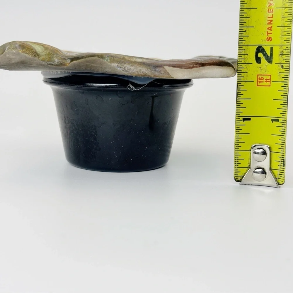 Ikebana Pottery Frog Vase Prolon 9275 Iridescent Glaze Compact Size Art Nouveau